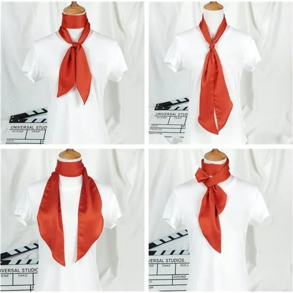 Solid Color Long Neckerchief - Picture 2 of 7